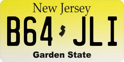 NJ license plate B64JLI