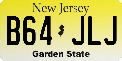 NJ license plate B64JLJ
