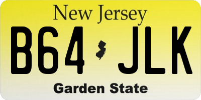 NJ license plate B64JLK