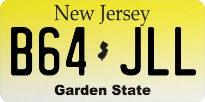 NJ license plate B64JLL