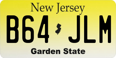 NJ license plate B64JLM