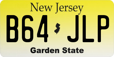 NJ license plate B64JLP