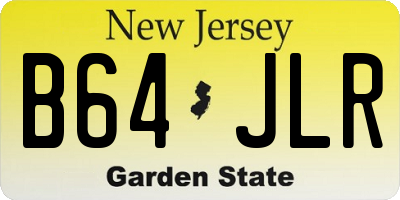NJ license plate B64JLR