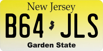 NJ license plate B64JLS