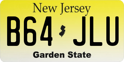NJ license plate B64JLU