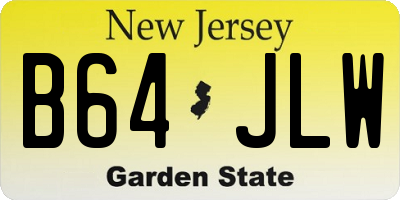 NJ license plate B64JLW