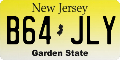 NJ license plate B64JLY