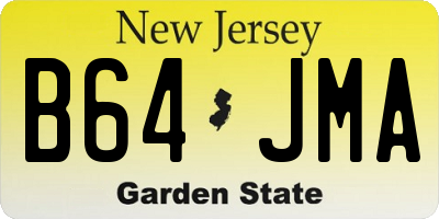 NJ license plate B64JMA