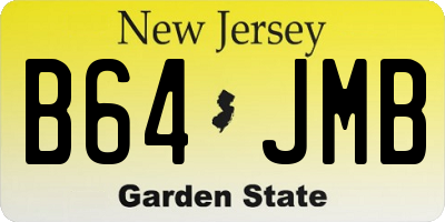 NJ license plate B64JMB
