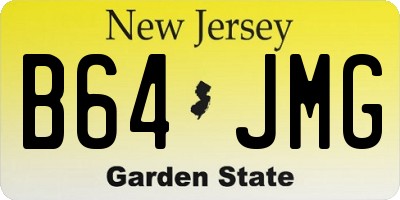 NJ license plate B64JMG