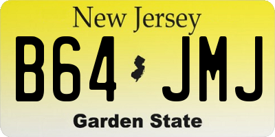 NJ license plate B64JMJ