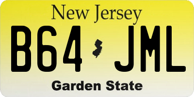 NJ license plate B64JML