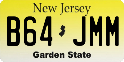 NJ license plate B64JMM