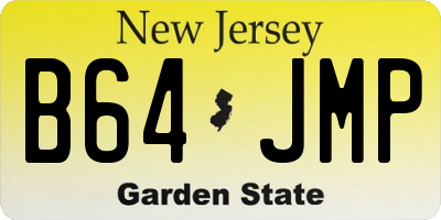 NJ license plate B64JMP