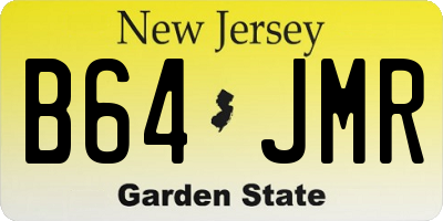 NJ license plate B64JMR
