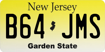 NJ license plate B64JMS