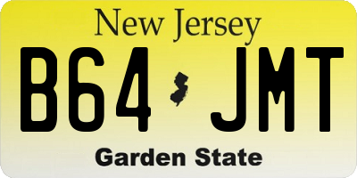 NJ license plate B64JMT