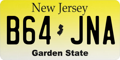 NJ license plate B64JNA