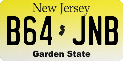 NJ license plate B64JNB