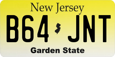 NJ license plate B64JNT