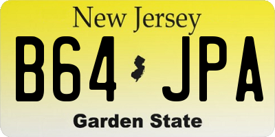 NJ license plate B64JPA