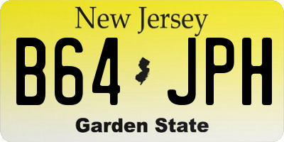 NJ license plate B64JPH