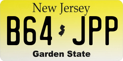 NJ license plate B64JPP