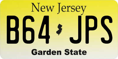 NJ license plate B64JPS
