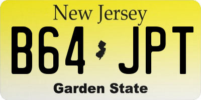 NJ license plate B64JPT