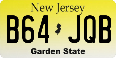 NJ license plate B64JQB