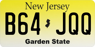 NJ license plate B64JQQ