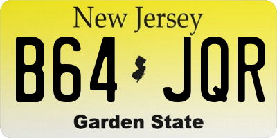 NJ license plate B64JQR