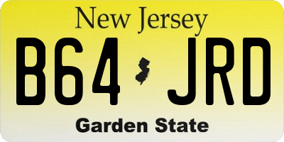 NJ license plate B64JRD