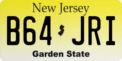 NJ license plate B64JRI