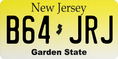 NJ license plate B64JRJ
