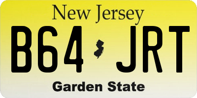 NJ license plate B64JRT