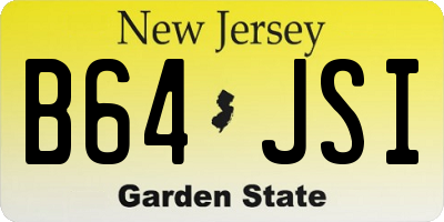 NJ license plate B64JSI