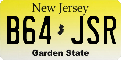 NJ license plate B64JSR