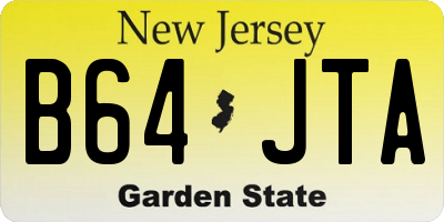 NJ license plate B64JTA