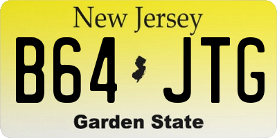 NJ license plate B64JTG