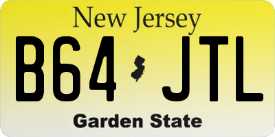 NJ license plate B64JTL