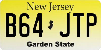 NJ license plate B64JTP