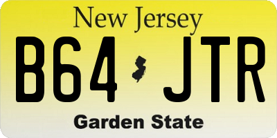 NJ license plate B64JTR
