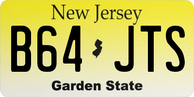 NJ license plate B64JTS