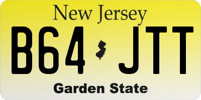 NJ license plate B64JTT
