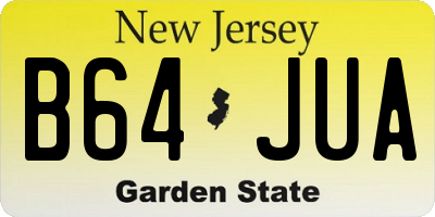 NJ license plate B64JUA