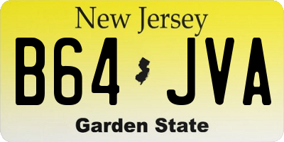 NJ license plate B64JVA
