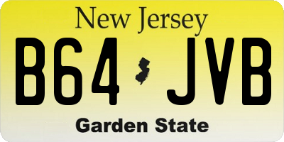 NJ license plate B64JVB