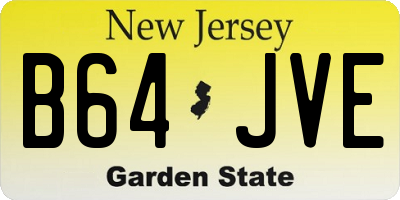 NJ license plate B64JVE