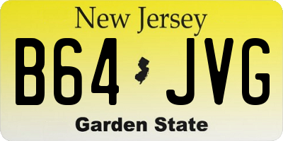 NJ license plate B64JVG